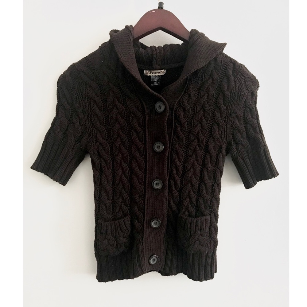 Forever 21 • Cable-Knit Hood Cardigan